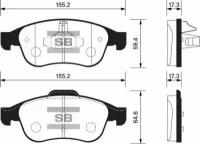 Колодки тормозные передние Sangsin Brake SP1390