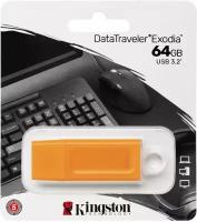 Накопитель Kingston USB3.2 Flash 64GB DataTraveler Exodia, оранжевый