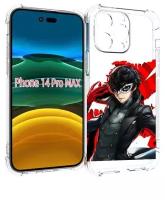 Чехол MyPads Persona 5 для iPhone 14 Pro Max задняя-панель-накладка-бампер