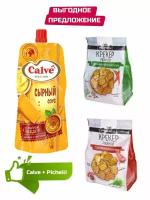 Calve соус сырный+Крекер ржаной,микс вкусов, 2уп.*150г