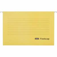 Папка подвесная Attache Foolscap, картон желтый, до 200л., 5шт/уп, 1 шт