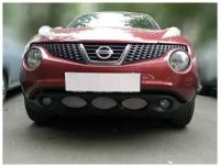 Защитная сетка радиатора хром Nissan Juke (2010-2014) / съемная решетка на бампер Ниссан Жук