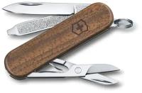 Нож-брелок Victorinox Classic SD, 58 мм, 5 функций, рукоять из орехового дерева