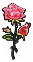 Нашивка на одежду цветы роза термонашивка