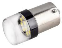 Автолампа диод S25 (P21W) 12V 10 SMD диодов BA15s 1-конт Белая SKYWAY Противотуманные, стопы, задний ход, повороты, S08201527