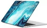 Чехол накладка для MacBook Pro 13 2022- 2016 (A2159, А1989, A1708, A1706, A2289, А2251, A2338), Nova Store, пластик, Marble blue