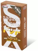 Презервативы Sagami Xtreme Feel Up с точечной текстурой и линиями прилегания - 10 шт