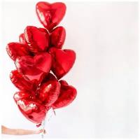 Воздушные шары с гелием Сердце (10шт)