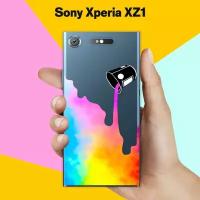 Силиконовый чехол на Sony Xperia XZ1 Краски / для Сони Иксперия ИксЗ 1