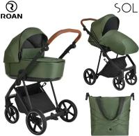 Коляска 2 в1 Roan Sol Boho Green/Black/ручка коричневый