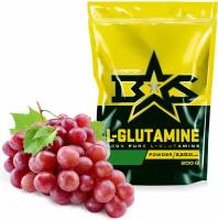 Л-Глутамин порошок Binasport "L-GLUTAMINE" (Глютамин) 200 г со вкусом винограда