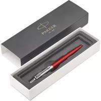 Ручка шариковая PARKER «Jotter Core Kensington Red CT», корпус красный, детали хром, синяя, 1953187