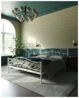Кровать с изножьем "Глэдис" (140х200/ноги металл/цвет Белый)