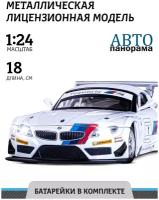 Легковой автомобиль Автопанорама BMW Z4 GT3 JB1200122/JB1200123 1:24, 18 см