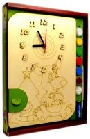 Часы с циферблатом под роспись "Крысёнок" с красками