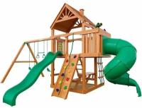 Детская деревянная площадка IgraGrad Premium Шато с трубой (дерево) (спортивно-игровая площадка для дачи и улицы)