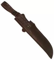 Кожаные ножны для ножа европейского типа с длиной клинка 14 см (шоколад)