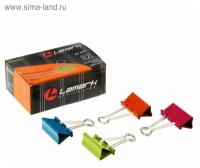 Зажимы для бумаг 41мм 12шт/уп цветные Lamark Neon BC0690 1188213