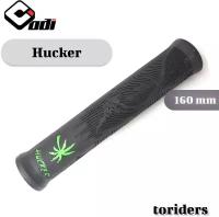 Грипсы ODI Hucker 160мм, без фланца чёрно-зелёные