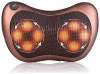 Массажная подушка для шеи, спины, плеч и поясницы с подогревом / Massage Pillow / массажная подушка релакс / Массажная подушка электрическая / массажная подушка с термороликами (коричневая)