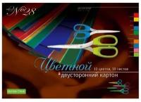 Набор цветного картона, HOBBY TIME № 28, А3 (400 х 300 мм), 10 листов, 10 цветов, "двусторонний", Арт. 11-310-128