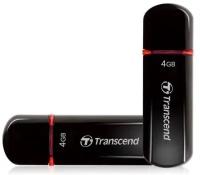 Флеш Диск Transcend 4GB JetFlash 600, USB 2.0, Черный/Красный