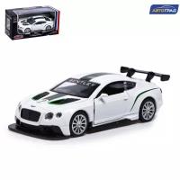 Машина металлическая BENTLEY CONTINENTAL GT3, 1:43, инерция, открываются двери, цвет белый