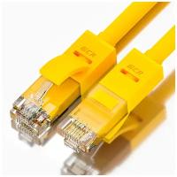 Патч-корд UTP cat.5e 1 Гбит/с RJ45 LAN CCA компьютерный кабель для интернета (GCR-LNC500) желтый 0.3м