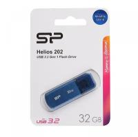 Флеш накопитель 32Gb Silicon Power Helios 202, USB 3.2, Голубой