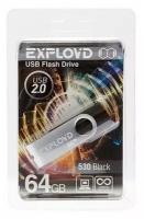 Флешка EXPLOYD 530 64GB Black