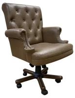Кресло Каст цвет коричневый, опора пятилучье с деревянными накладками