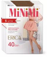 Колготки MiNiMi Erica, 40 den, 5 шт., размер 4-L, бежевый