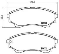 Колодки дисковые передние для ford ranger 2.5td, mazda serie b 2.5d/td 99 Textar 2435301