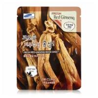 3W Clinic Fresh Red Ginseng Mask Sheet (Тканевая маска для лица с экстрактом корня красного женьшеня), 23 мл