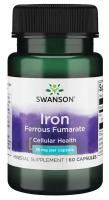 Капсулы SWANSON Iron Ferrous Fumarate, 100 г, 18 мг, 60 шт