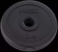 Диск пластиковый Basefit Bb-203 1 кг, D=26 мм, черный