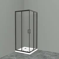 Душевой уголок BelBagno UNO-195-A-2-100-C-NERO 1000x1000x1950