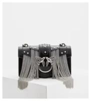 Сумка pinko mini love bag metal fringes