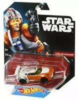 Машинка Hot Wheels тематическая коллекционная оригинал STAR WARS LUKE SKYWALKER белый;оранжевый CGW38