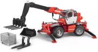 Bruder 02129 "Погрузчик колесный Manitou MRT 2150" с телескопическим ковшом