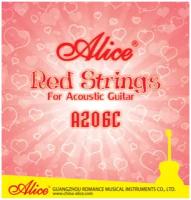 Комплект струн для акустической гитары Alice Red Strings A206(11-52), красная медь