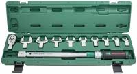 Ключ динамометрический Jonnesway T30200NS 1/2"DR со сменными рожковыми насадками 13-30 мм и приводом, 40-200 Нм
