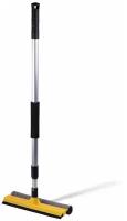 Швабра для окон на телескопической ручке КНР длина 75-120 см, губка стяжка, ручка (ОКН 115)