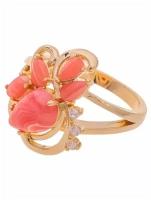 Кольцо Lotus Jewelry, родохрозит, размер 19, розовый