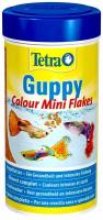 TETRA GUPPY COLOUR MINI FLAKES корм хлопья для всех видов гуппи и других живородящих рыб для усиления окраски (100 мл)