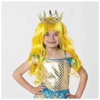 Карнавальный набор"Принцесса золотая"парик, корона 9311004