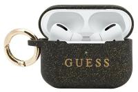 Чехол Guess Silicone с кольцом для Airpods Pro, черный