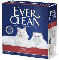 Наполнитель Ever Clean Multiple Cat для нескольких кошек, красная полоса, 10 л