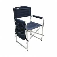 Кресло складное "следопыт" 585х450х825 мм, с карманом на подлокотнике, алюминий, синий
