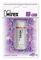 Флешка Mirex Knight White 8 Гб usb 2.0 Flash Drive - белый